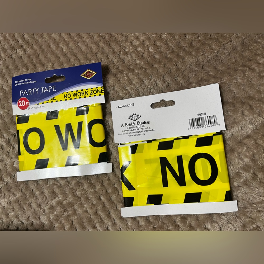 Retirement Decorations - No Work Zone “caution tape” 🏷️🏷️